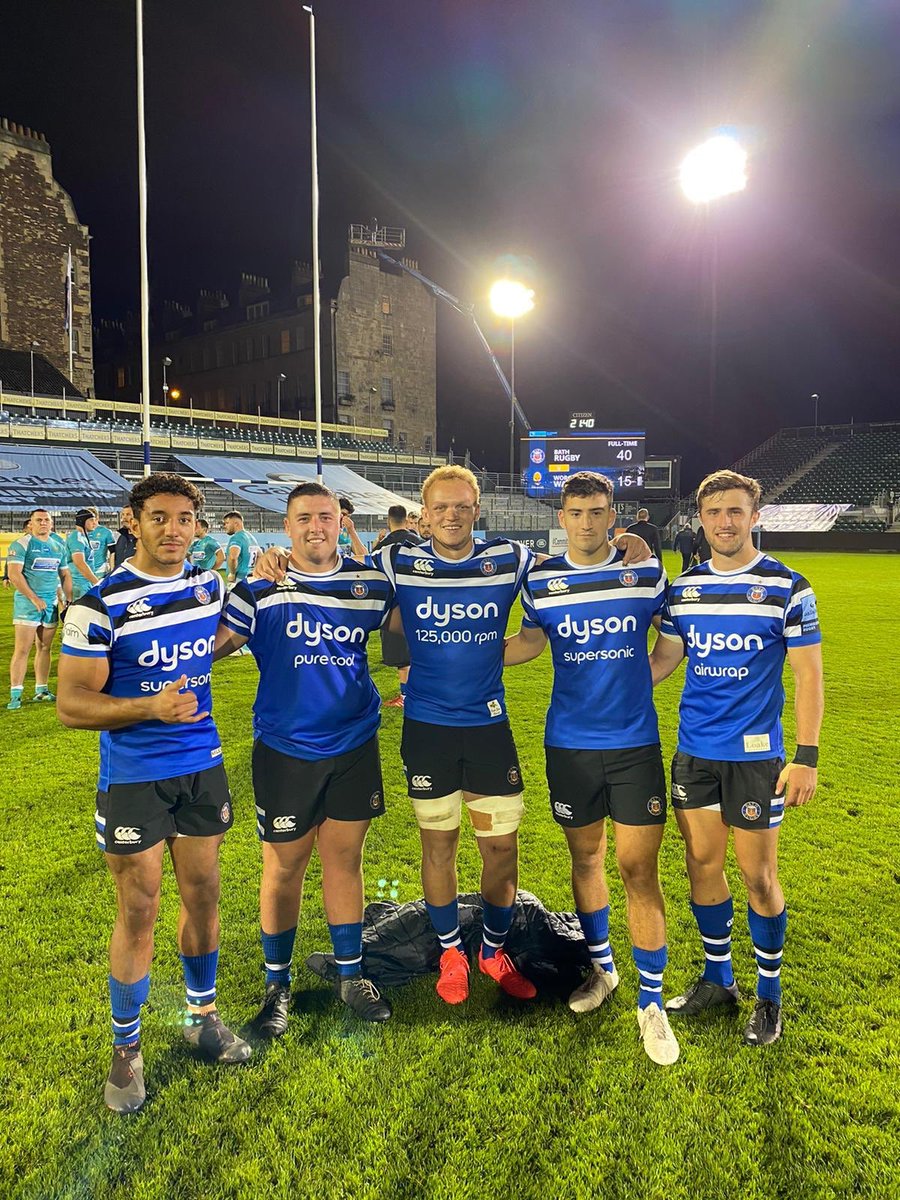 Great photo from @bathrugby last night: Gabe Kieren Miles Landy Tommy Five lads from the same school in a @premrugby squad! Proud day for @beechenrugby Great role models for young boys coming through the state school pathway Worth a mention by BTSport maybe? Probably not 🤷‍♂️