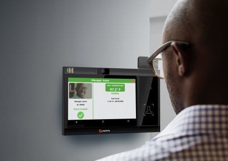 TrustedFintech's tweet photo. Payroll Tech Firm Paylocity Debuts Time Clock With Thermal Scanning: As the newest part of its attendance and time technology lineup, Paylocity has introduced new “next-generation” touch-free time… https://t.co/LqezcsMWyw @PatrickCoomans #FinTech #TrustedFintech #CyberAware https://t.co/qHxOlIRpw3