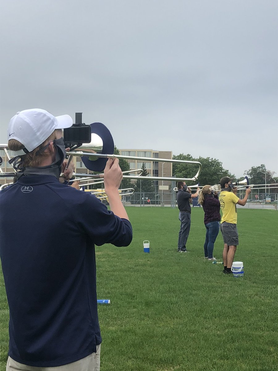 Out shooting a news story of th <a href="/UTRMB/">Rocket Marching Band</a>  for <a href="/ut10news/">UT:10 News</a> ! Stay tuned ☺️ #marchingband #news #film #practice #bandrehearsal