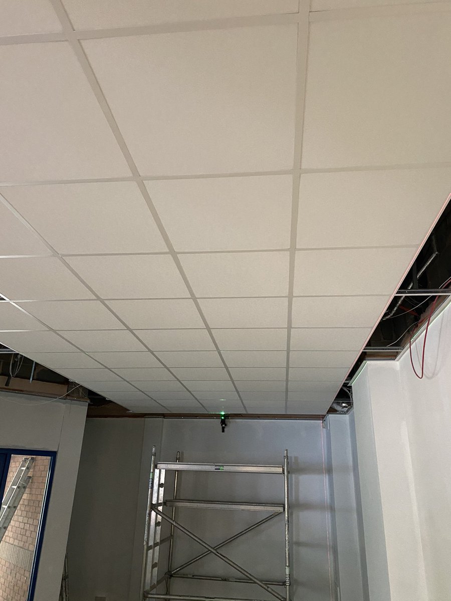 M/f framing install and laying grid install wjinteriors.co.uk