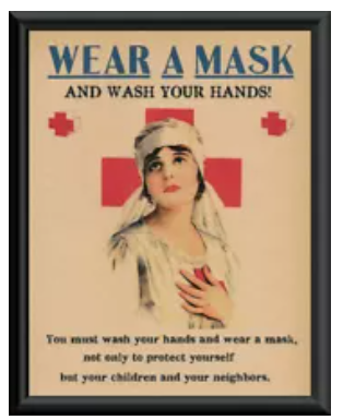 kwskeen's tweet photo. 1918 Pandemic Poster https://t.co/9Q068Njps7