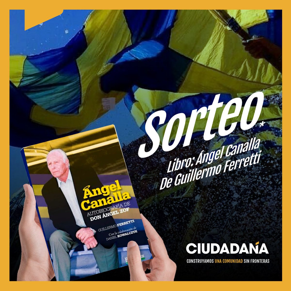 elciudadanoweb's tweet photo. ¿Extrañás el fútbol? ⚽️ Por acá también.
No podemos salir a la cancha, ni copar las tribunas, pero sí leer en casa 📚
Si sos parte de la Ciudadanía podes ganarte Ángel Canalla, el libro sobre Ángel Tulio Zof ✍ por Guille Ferretti
Más info 👉 https://t.co/Ylj3uCsCr3
💙💛 https://t.co/4SdwPr0Nxy