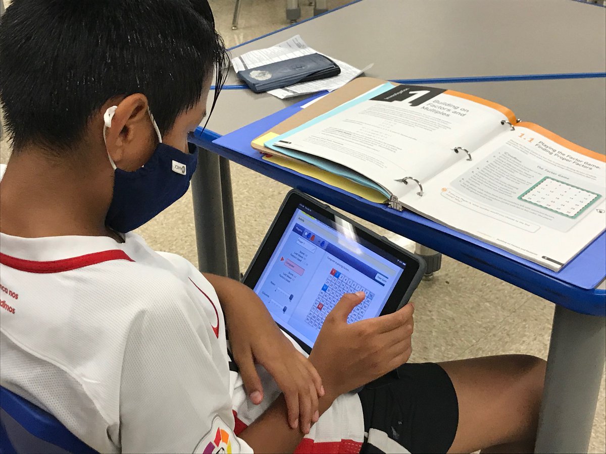 NixonMath11's tweet photo. Today was great. We began our first unit. Even though they could not play the factor game against each other they had fun with the online version. https://t.co/Yj282cIAJJ