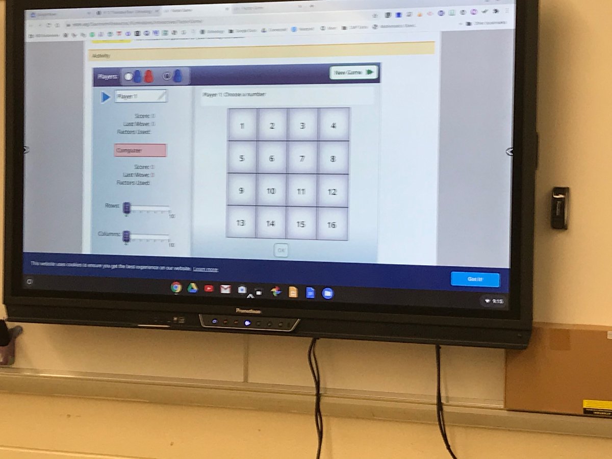 NixonMath11's tweet photo. Today was great. We began our first unit. Even though they could not play the factor game against each other they had fun with the online version. https://t.co/Yj282cIAJJ