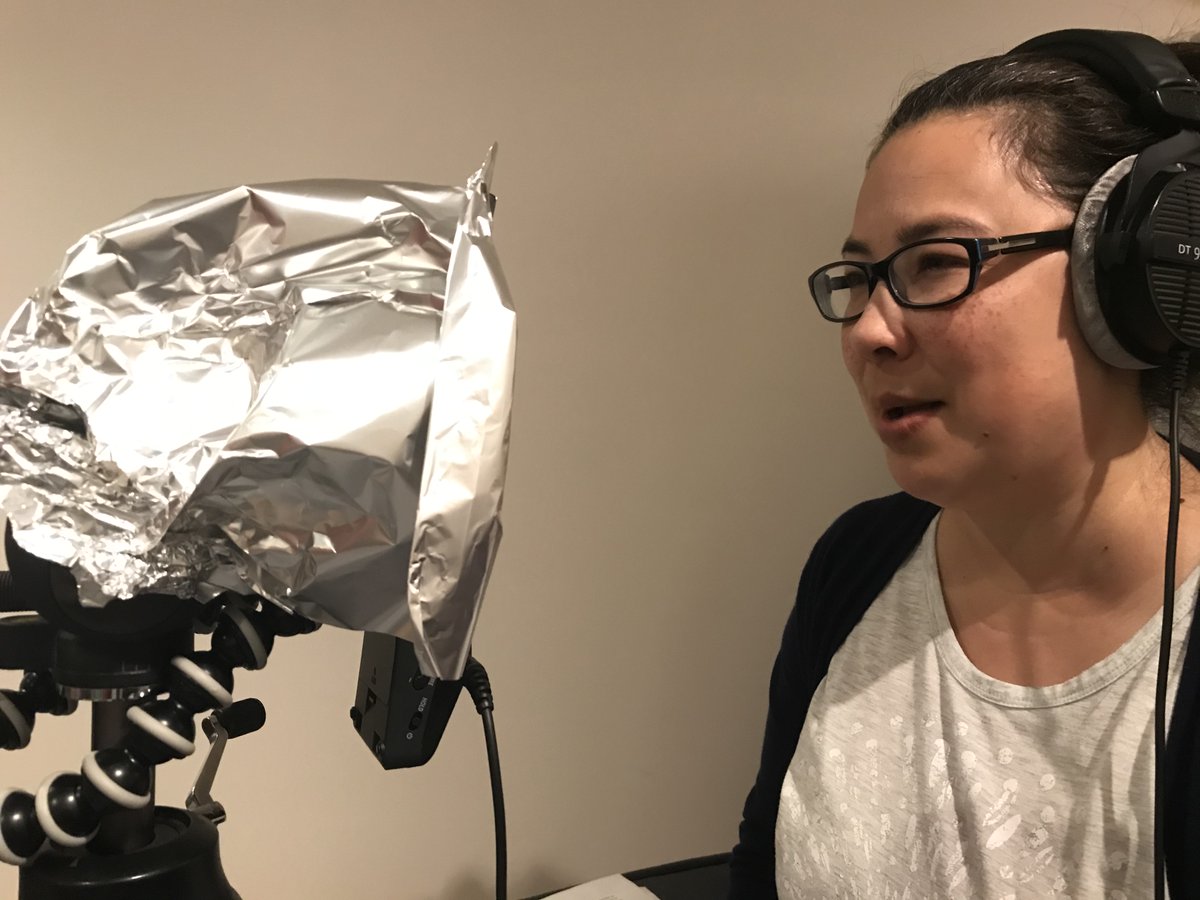 katragram's tweet photo. Here's another use for tinfoil - blocking electrical sounds while you record a podcast in the basement! New episodes @schoolagainpod online - https://t.co/RXG8Fid3A0 #mact2018 #albertapodcasts #BackToSchool https://t.co/TjHMJKoLpt