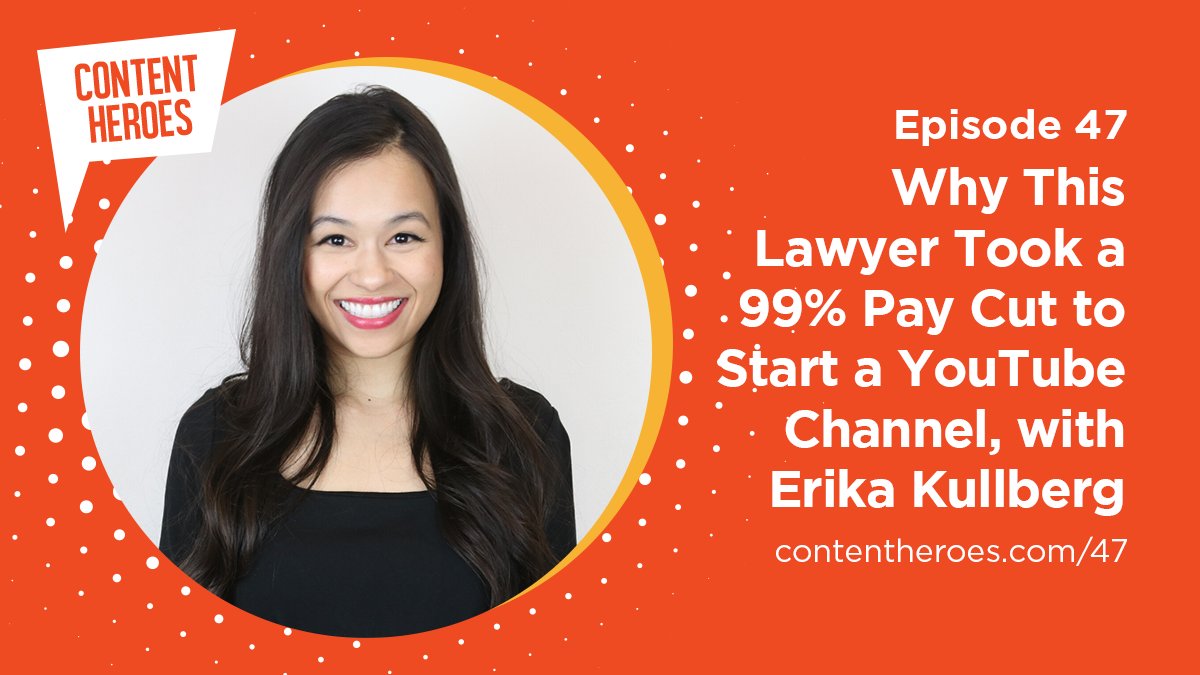 GoContentHeroes's tweet photo. Ep. 47: @ErikaKullberg shares why she took a 99% pay cut to become a content creator, how she's building multiple streams of passive income, and what it took to make her first viral video on YouTube.

Listen now 👉 https://t.co/YLh1dizJ4C https://t.co/D8KdwwJXQD