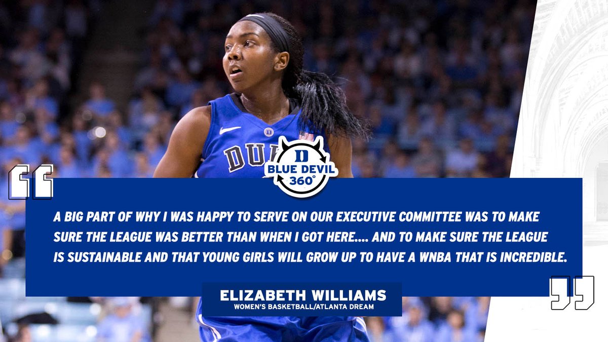 DukeATHLETICS's tweet photo. Former 🔵😈 great @E_Williams_1 is helping lead the way on the continued growth of the @WNBA for future generations 🙌 We talked with her on that and more in the latest episode of #BlueDevil360!🎙⤵️
iTunes ➡️ https://t.co/Ah4hr019xA
Google Play ➡️ https://t.co/BgaqpDHriN https://t.co/GE2YBOZR2s