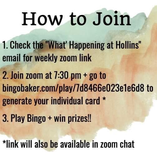 HollinsHAB's tweet photo. Hey Hollie Collies! Are you ready for some Bingo? Join HAB on these dates to play weekly bingo and win AMAZING prizes!🎊🎉🎊 https://t.co/jOM60O15Xe