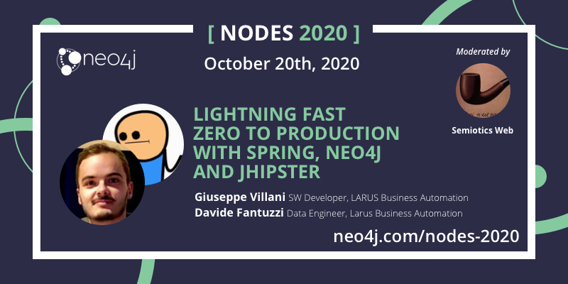 neo4j's tweet photo. Don't miss Giuseppe Villani and Davide Fantuzzi (@utnaf) at #NODES2020 on October 20!
"Lightning fast Zero to Production with Spring, Neo4j and jHipster" 

Reserve your spot: https://t.co/1lfZDVo6ti
#spring #neo4j #jHipster https://t.co/0jN3R1vHLN