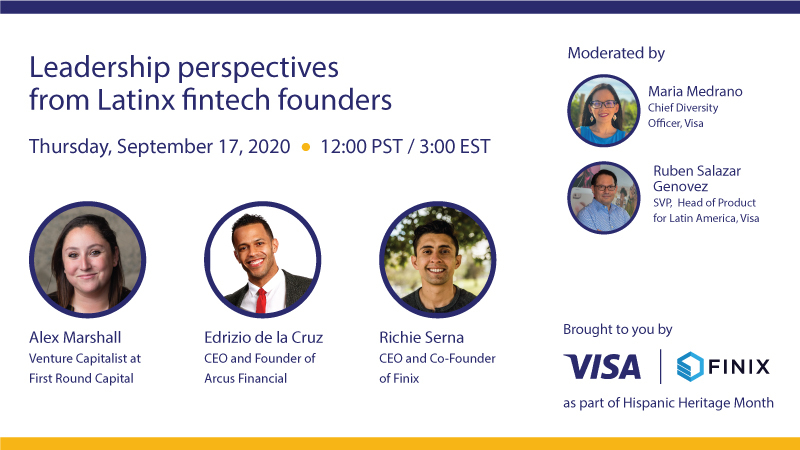 This Hispanic Heritage Month, join us for LatinXcellence at its finest! Hear from a panel of Latinx fintech founders, including our CEO, <a href="/RSerna2010/">Richie Serna</a>, on their experiences in tech and entrepreneurship. Register here: bit.ly/2DQI9tq