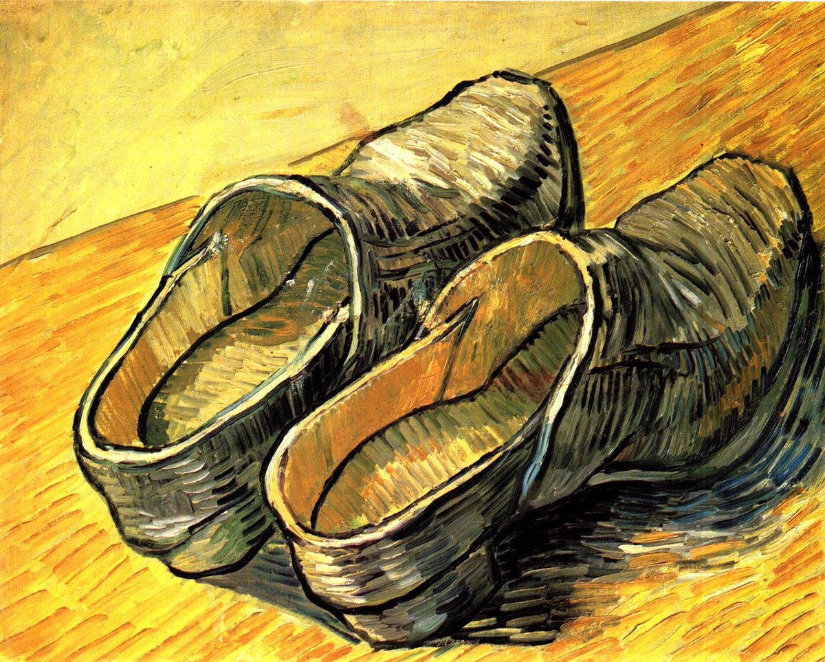A Pair of Leather Clogs, 1888 #vangogh #postimpressionism