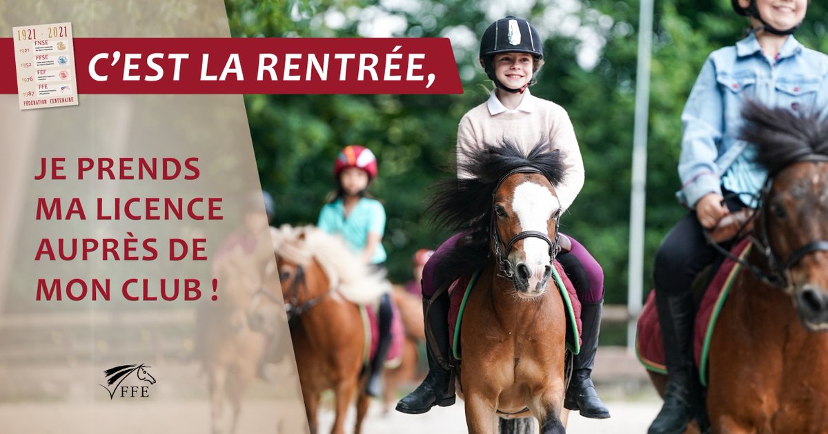 FFEquitation's tweet image. Nous espérons que vous avez passé une bonne #rentree2020, que ce soit à l'école, au travail ou au poney-club ! 🎒💼 🐴
Qui dit rentrée, dit nouvelle licence FFE ! Demandez votre licence 2021 à votre club ! 🐴
✨ Valable dès à présent et jusqu'au 31 décembre 2021 ! 😎
#equitation