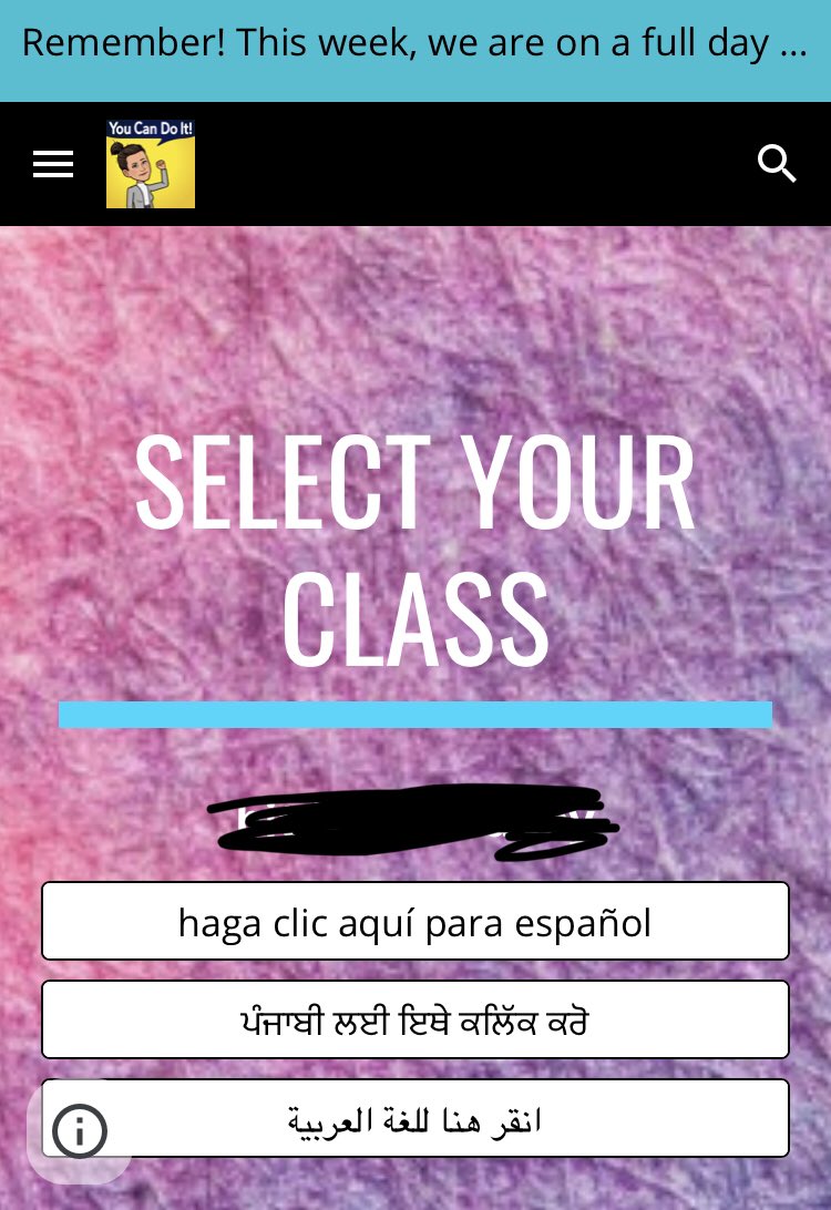 Translated my whole google sites with google translate for my students and parents! I put the address into google translate and made buttons for those languages !