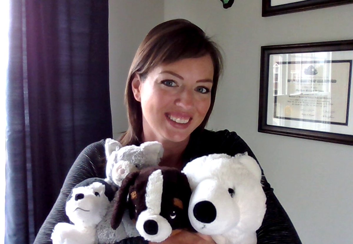 mrsbulman's tweet photo. Happy Virtual #SchoolSpirit Week, @CLSouthHS! Grateful my kids loaned me some of their "pets" to bring to "Take Your Pet to Zoom" day. Shout out to Memphis, Grace, Butter, &amp; all the other pets that joined #clsforensics this morning! 🐊💛 #clsengaged #D155Inspire #remotelearning https://t.co/dXZn5Ugbg7