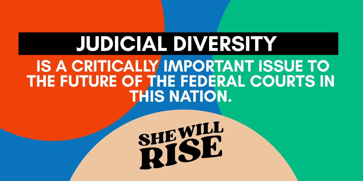 The Supreme Court would benefit from a Black woman justice sharing her point of view in deliberation with colleagues, to foster a more complete awareness of the variety of litigants and communities future rulings may impact disproportionately.  #SheWillRise