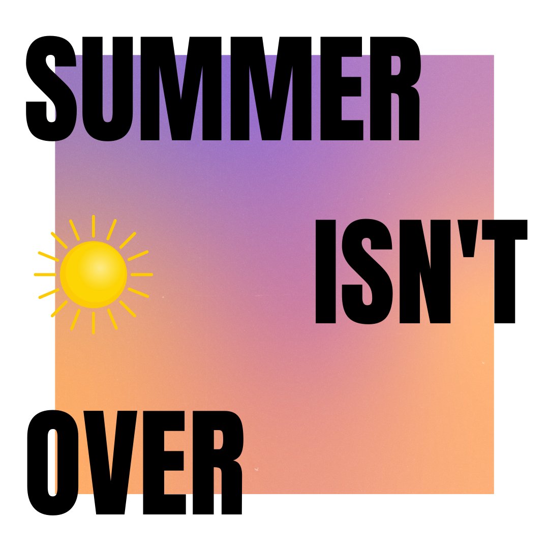 KBGdelaware's tweet photo. Summer. Isn't. Over. What things do you have planned for the rest of the summer? Are you looking forward to autumn, or do you wish summer continued forever? #KBGde #TobaccoFreeSummer #NicotineFreeSummer #BackToSchool #SummerIsntOver #PumpkinSpice #SummerFun https://t.co/2mrd1cTILI