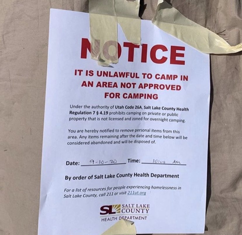 JusticeforBPC's tweet photo. RÍO GRAND-10AM-TODAY!!! 

PLEASE GO SHOW UP FOR OUR UNSHELTERED COMMUNITY!!! WEAR A MASK N STAY SAFE!!! 
@slcmayor fuck you. https://t.co/YjPA9rOz7a