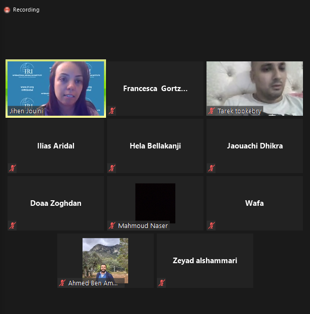 FrancescaGortz's tweet photo. Today, the #MERCI team holds another social hour with #CSOs from #Jordan and #Tunisia to discuss the successes and challenges to their adaptation to #digital platforms during #COVID19 @IRIglobal @USMEPI https://t.co/rpVFIB5SRy