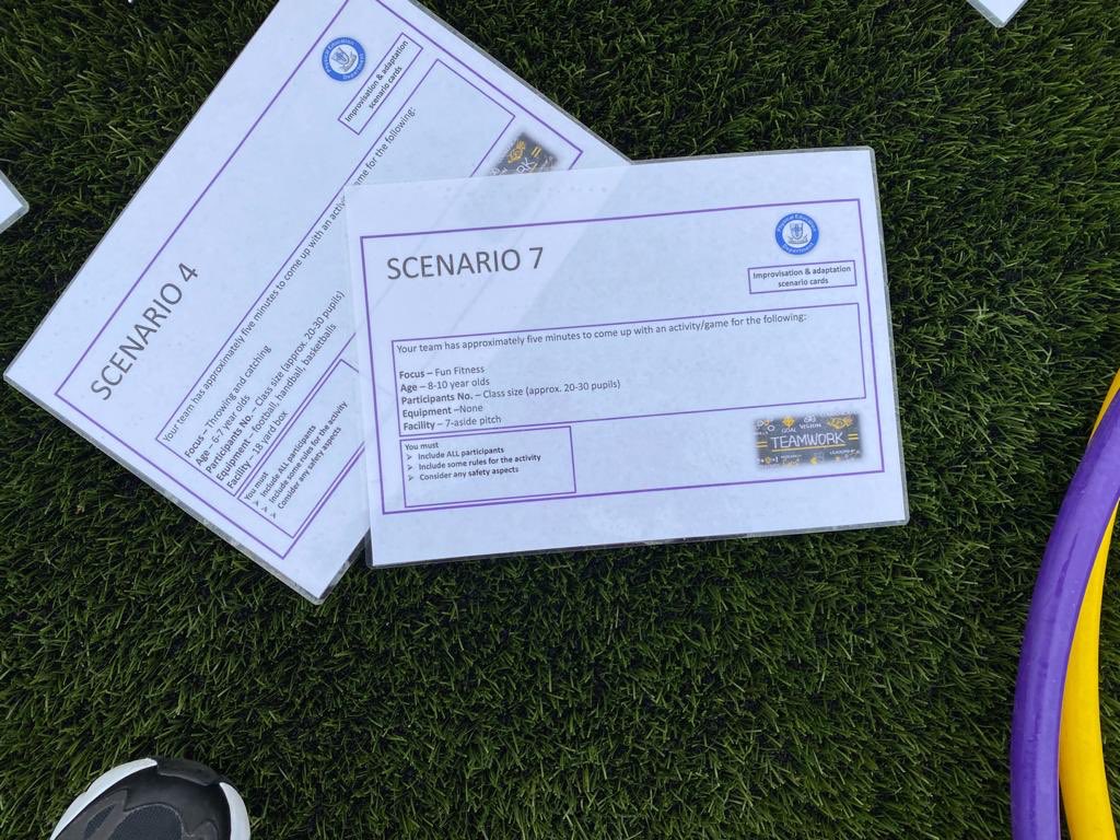HolyCross_PE's tweet photo. Sports leaders working hard today to create and deliver activities based on scenario task cards @SportsLeaders #teamwork #DevelopingLeadershipSkills https://t.co/uXwiR5CKcs