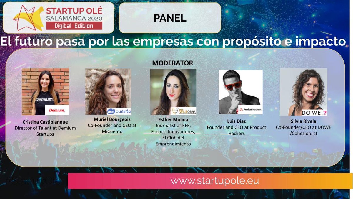 WILDCom_'s tweet photo. Este año uno de nuestros eventos favoritos @StartupOle se ha vuelto 100% digital en tiempo récord. Un esfuerzo considerable por parte de @escorchado11 y su equipo. 

Os esperamos mañana 9,30 h, en “El Futuro Pasa por las Empresas con Propósito” 💥 https://t.co/qWsGAw4kqF
