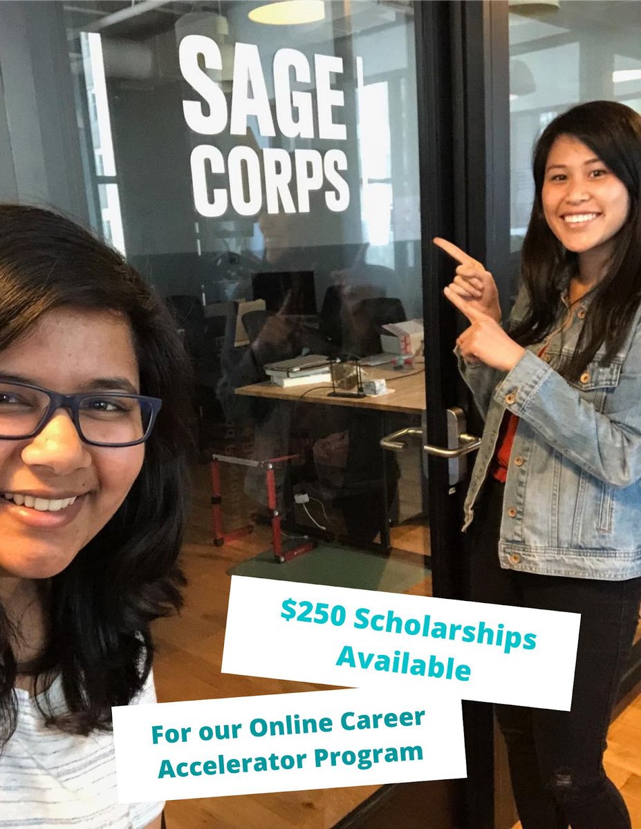 NSCS's tweet photo. Applications for Sage Corps’ Online Career Accelerator Program @sage_corps are now open and as an NSCS member you can get a $250 scholarship! Visit https://t.co/I7zmKDg9qo https://t.co/fGEfHTkL7Z