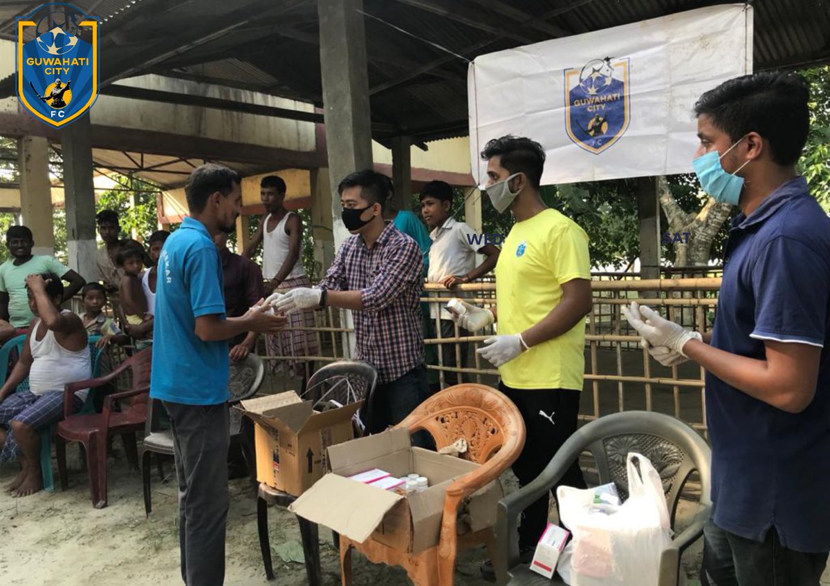 guwahaticityfc's tweet photo. #TogetherForAssam
GCFC distributed flood relief in Sukutiputa, Morigaon today as part of 'Together for Assam' campaign. GCFC, in association with @Sportscraft_Mgt started 'Together for Assam' campaign on social media for the aid of flood victims of the state. #OneAssamOneDream https://t.co/IfodDftui3