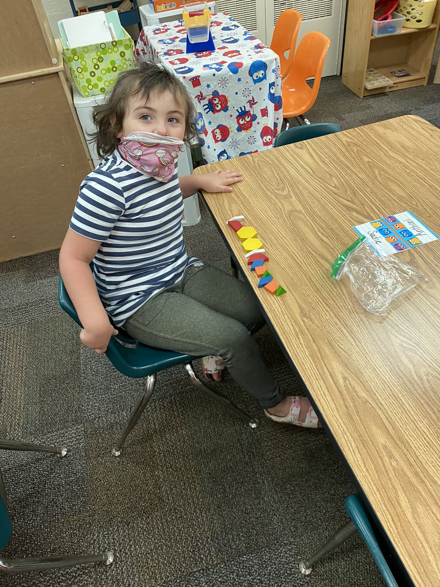 Our PreK friends are making campfires, trains and other creative creations while learning about shapes.<a href="/HighlandGville/">HighlandElementary</a>