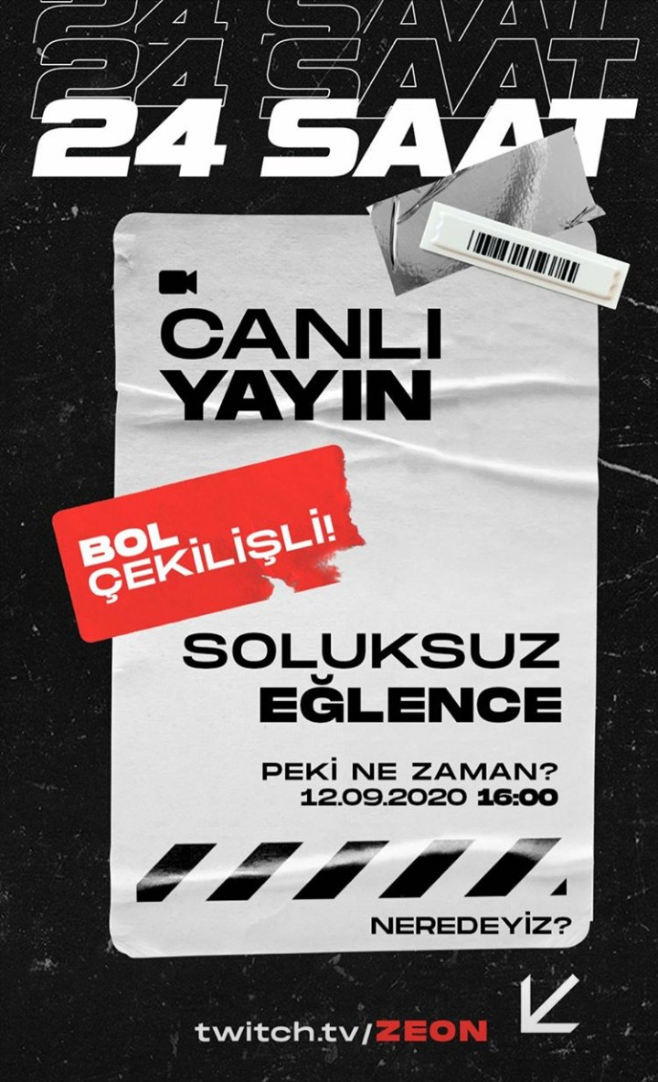 MezdekeTeam00's tweet photo. 24 SAAT BOL ÇEKİLİŞLİ SOLUKSUZ EĞLENCELİ CANLI YAYIN 12 EYLÜL CUMARTESİ 16.00'da BAŞLIYOR.
--
https://t.co/ZxSBKmxIUl https://t.co/oS4SKViYL6