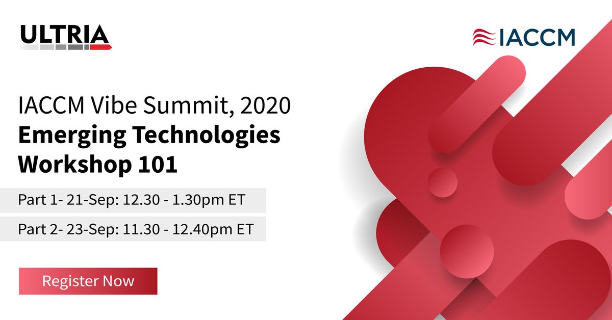 Ultria_CLM's tweet photo. Register for Ultria's Emerging Technologies Workshop 101 at the IACCM Vibe Summit, 2020 & stay on top of Contract Management technological trends. Participate in hands-on exercises on technology selection, ROI analysis, and more.
https://t.co/2AaLL4PPH5
#Workshop #IACCM #Ultria https://t.co/aZQxDiAu2Y