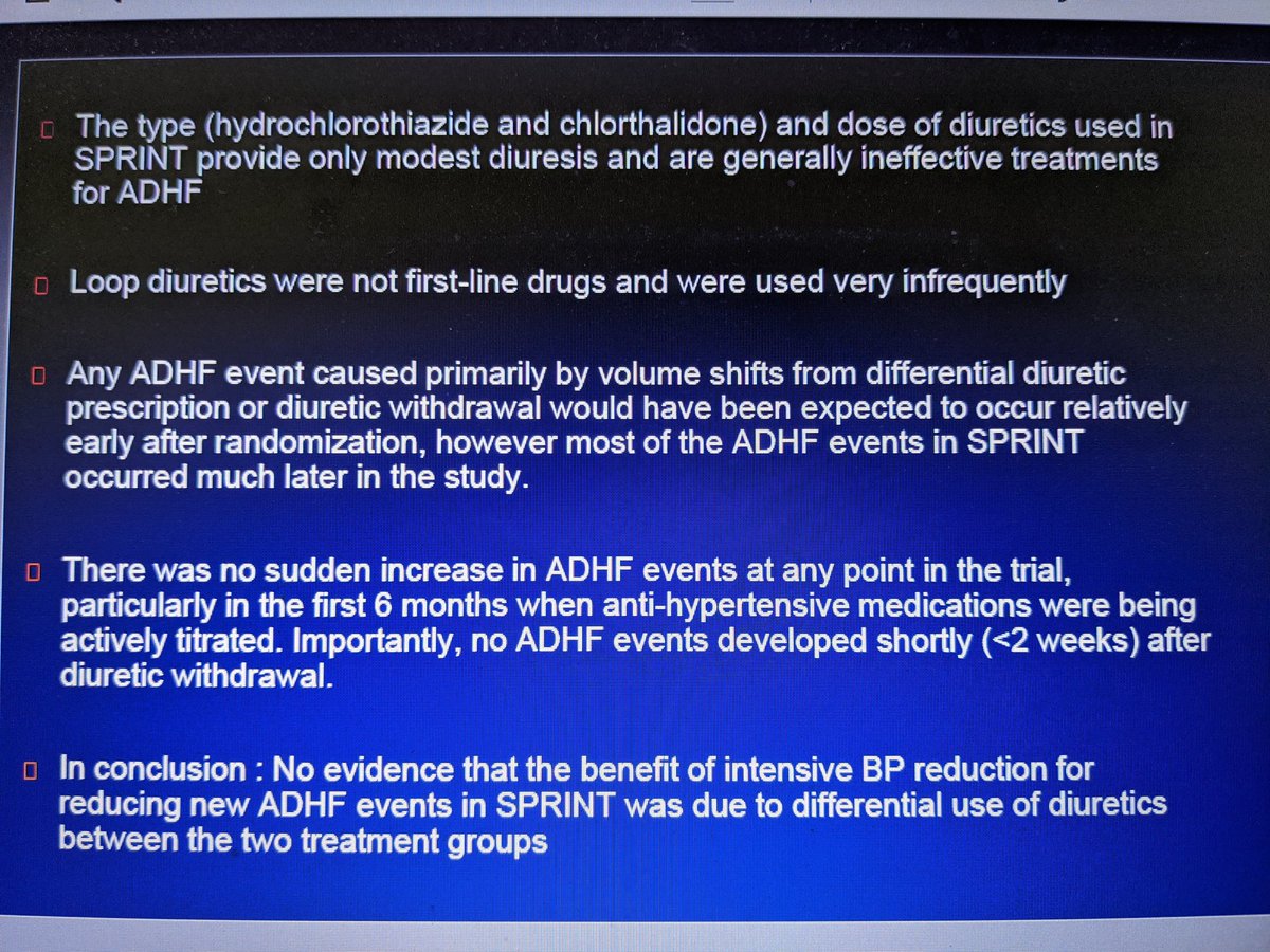 Use of diuretics in heart failure in  #SPRINT  #Hypertension20  @HyperAHA  @AHAMeetings  @AHA_Research  @AHAScience  @JAHA_AHA  @AnastasiaSMihai  @DrAnikaLHines  @ErinMichos  @noora_alhajriMD  @iamritu  @DrLadyMaria  @DrMarthaGulati  @Hragy  @mmamas1973  @rachkataria  @SashaPrisco