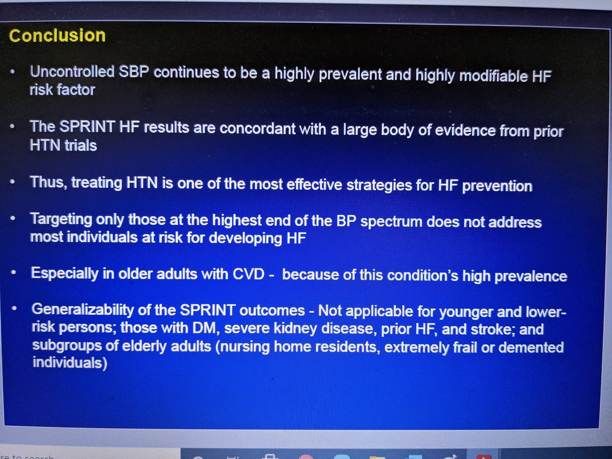 Use of diuretics in heart failure in  #SPRINT  #Hypertension20  @HyperAHA  @AHAMeetings  @AHA_Research  @AHAScience  @JAHA_AHA  @AnastasiaSMihai  @DrAnikaLHines  @ErinMichos  @noora_alhajriMD  @iamritu  @DrLadyMaria  @DrMarthaGulati  @Hragy  @mmamas1973  @rachkataria  @SashaPrisco