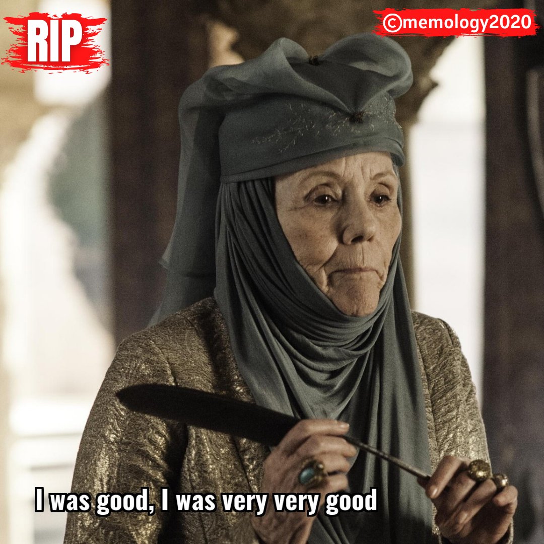 memology2020's tweet photo. #dianarigg #ripdianarigg #olennatyrell

#ladytyrell #housetyrell #thereach #highgarden #rip #ripladytyrell #ripolennatyrell #bondgirl #2020memes #tribute #restinpeace #restinpeacedianarigg #memes #dankmemes #queenofthereach #queentyrell #ripmemes #gameofthrones #memology2020 https://t.co/5SLgwYNCTz