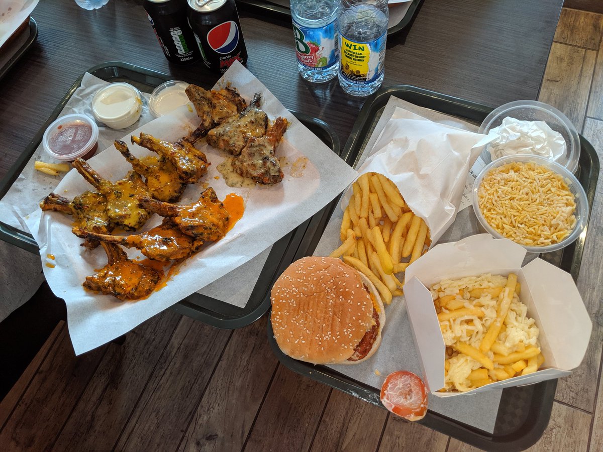 DARO_SSJ's tweet photo. Eat out to help out days!
Helped save the economy every day poss and smashed monster scrans like this on the reg 💪💪💪 10x lamb chop family platter, chicken burger, wings, strips & mozza sticks!
#EBOSS https://t.co/4ePaiw0Sns