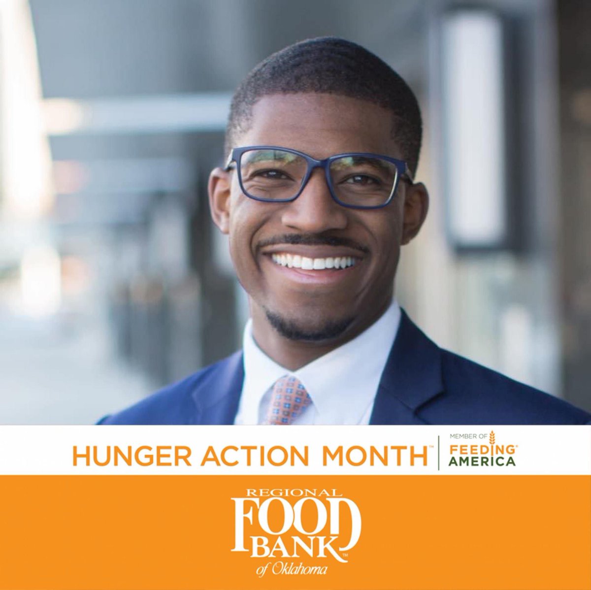 #NewProfilePic for #HungerActionDay! For once in my life, I’m proudly wearing orange 🍊, in support of the fight against hunger! 

Follow @RFBO to learn more about how you can end hunger in Oklahoma.