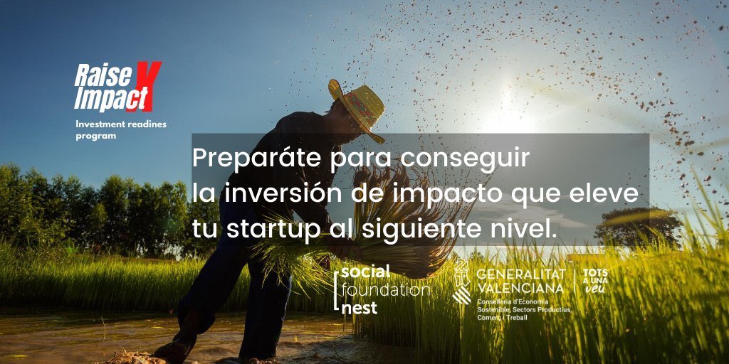 Llamando a todas las #startups españolas! Quedan pocos días para aplicar a #RaiseXImpact program.

¿Eres una startup del sector social/ambiental? ¿Quieres nuestra ayuda para escalar y prepararte para tu primera ronda de inversión?

¡Apúntate ya! 👉 bit.ly/RaiseXImpact20…
#Socent