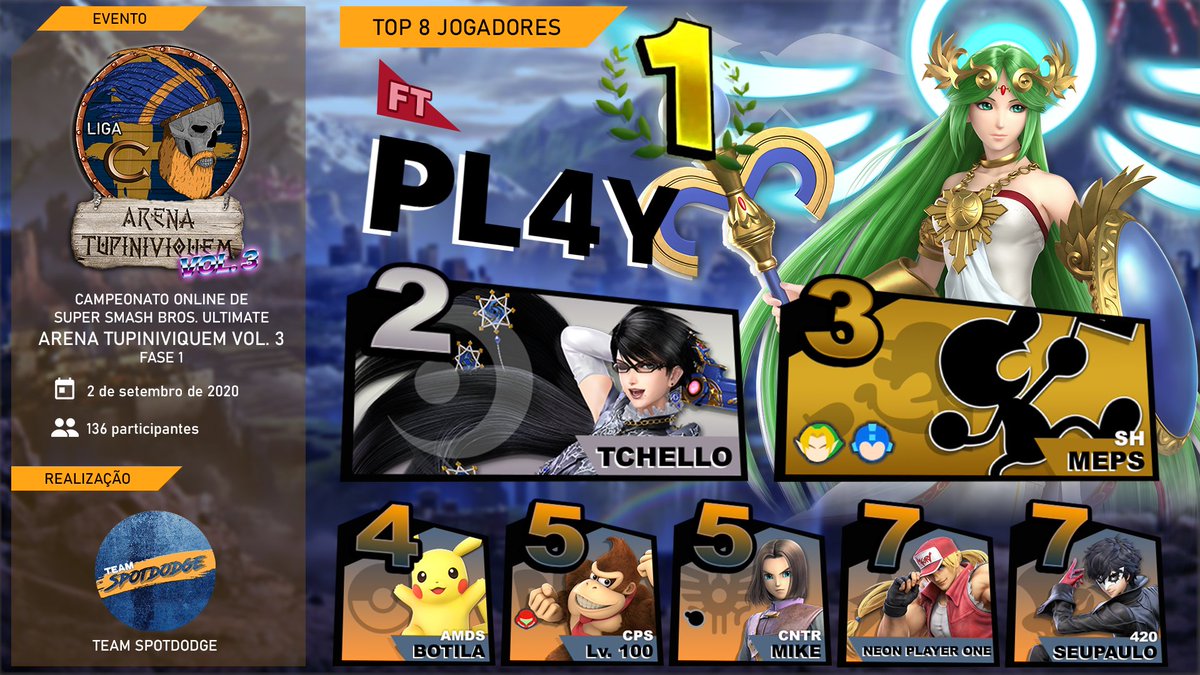 teamspotdodge's tweet photo. Liga C:
@PL4Y_SSBU
#Tchello
@Meps_ssb
@amdsBotila
@lindriliko
@Mike_CNTR
@NeonPlayerOne1
#Seupaulo https://t.co/B7ZiEZzqmo