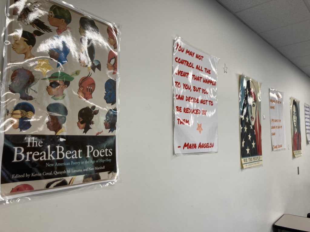 Hey @breakbeatpoets, I lined the walls of my classroom with quotes from Vol. 2.