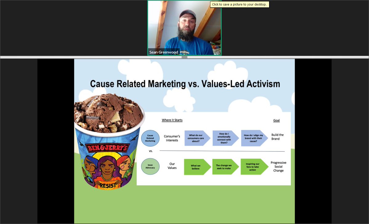 FPRACapChap's tweet photo. Really fascinating to see how cause-related marketing (to cater to consumer interests) differs from values-led marketing (to follow the values of the org.) -
@PRPoobah from @benandjerrys https://t.co/JeY8YLVYQ3