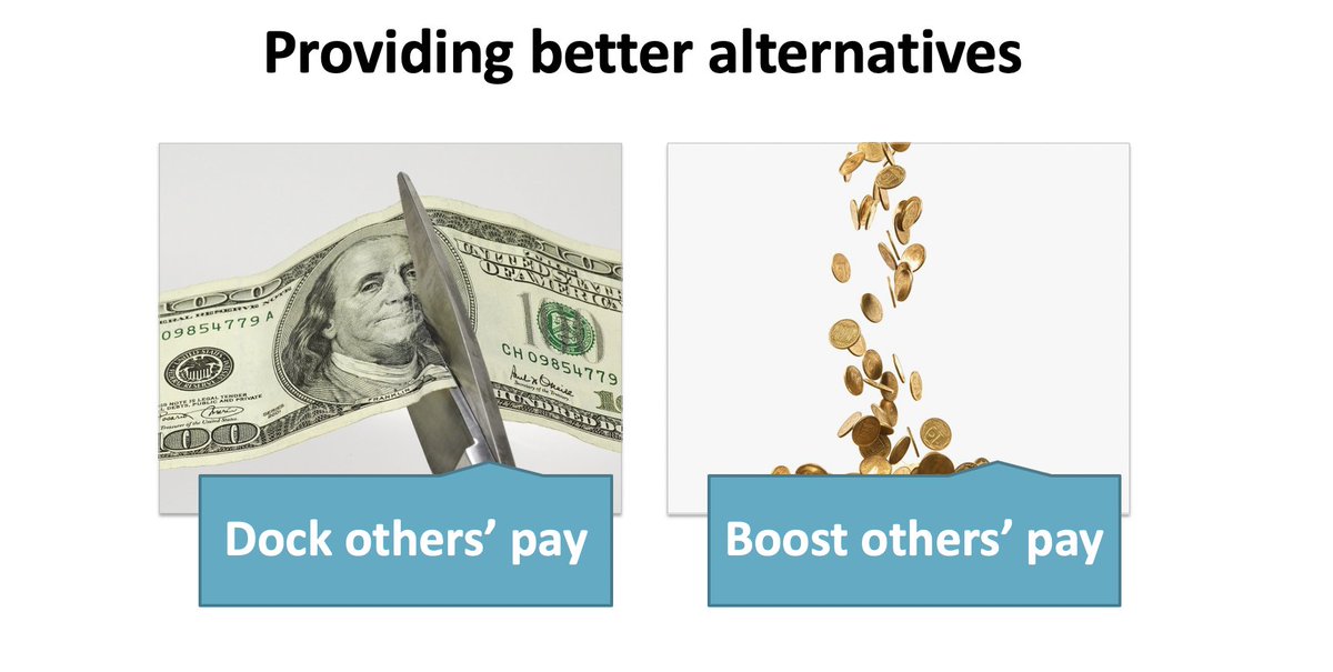 Which brings me to a point: boredom isn't bad. But our responses to it can be. And how we respond depends on our options available. We ran another version of the "pay deduction" studies - but this time you could *dock* the other person's pay OR *boost* their pay. Guess what.