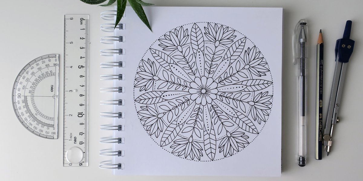 ZColoring's tweet image. Sketchbook 2, p. 7 
#mandala #zentanglepattern #handdrawn #doodle #zentangle