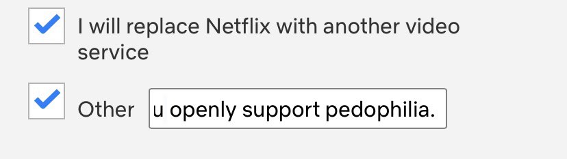 freedferson's tweet photo. Glad to see you go! @netflix #CancelNetflix #netflixisoverparty https://t.co/Y4Gwxqi3bS