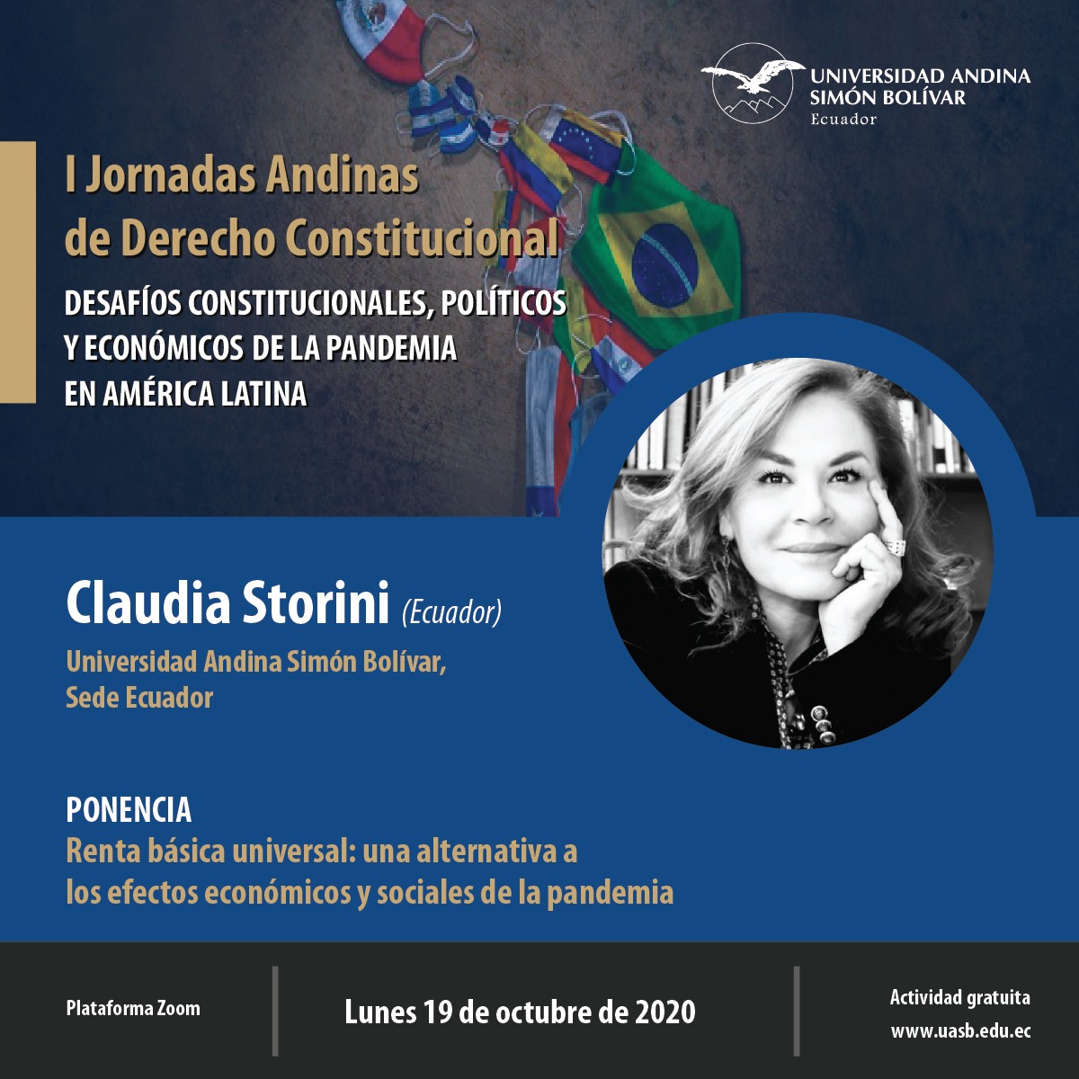 Derecho_UASB's tweet photo. 🎯 @CStorini- Universidad Andina Simón Bolívar, Sede Ecuador.
🔴Inscripciones👉🏿 https://t.co/IlKalUDAYs
¡Acceso sin costo! Las personas inscritas deberán cancelar 20 dólares solo en caso de que requieran certificado.  @uasbecuador https://t.co/j8UjuJVwhi