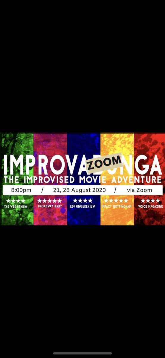Guild_Activity's tweet image. Fourthly we’ve got @WatchThisBham 
Run Imporva-ZOOM-ga: improvabunga took to zoom to recreate movie genres in a side-splitting online improvised interactive show!
Ran the next stage- a virtual showcase of short plays written, directed and performed by students