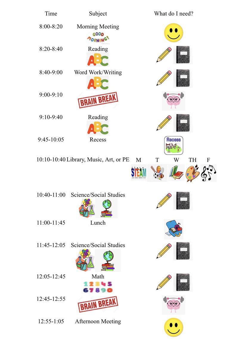 Virtual learning visual schedules (say that 3 times fast😜) for the kiddos