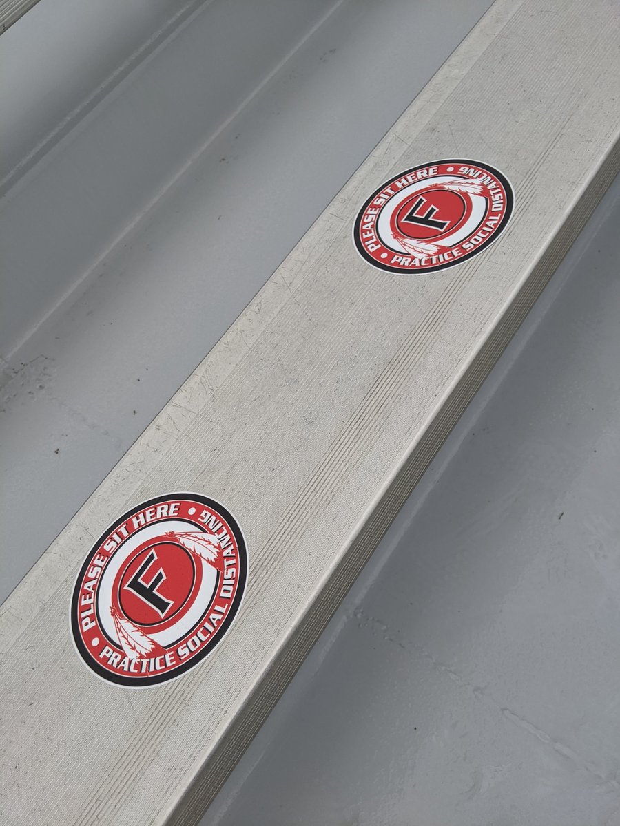 RedmenRundown's tweet photo. All football fans attending the game tomorrow night, please look for these spots as you find your seat in the bleachers. There will be NO standing along the fences. We have plenty of seats!
@FJSHSRedmen
@ElmwoodAD https://t.co/JSri205hPC