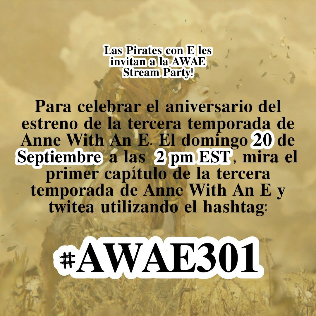 GingerSpirits's tweet photo. ANNE NATION!!

The Anniversary is coming...

🗓️DATE: September 20th.
🕐TIME: 2 pm EST. (If you need help with the timezones, just ask!) 

#AnneWithAnE #RenewAnneWithAnE https://t.co/6xOFsLaPdY