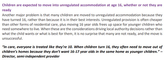 Choice of home has nothing to do with a child's needs or expectations