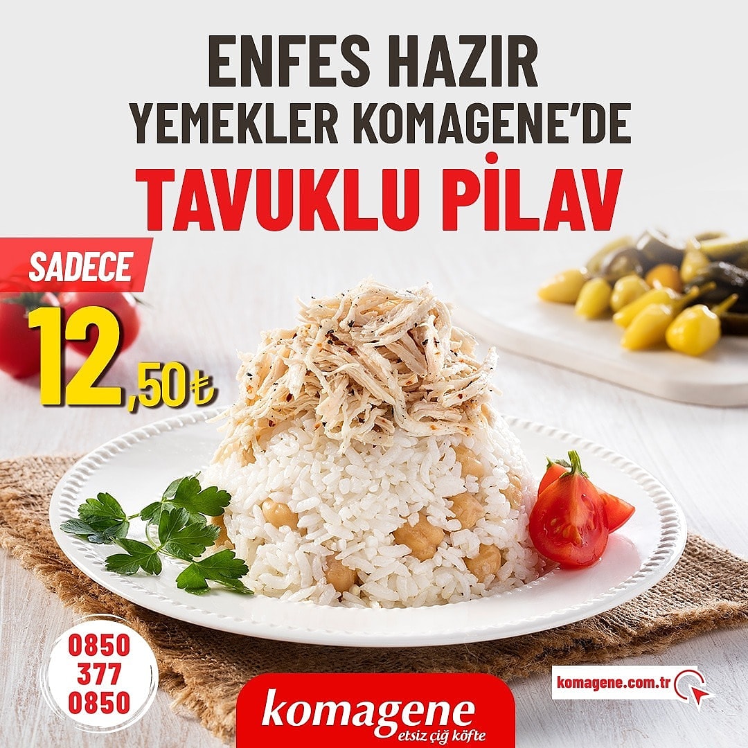 komagenetr's tweet photo. İster Evde, İster Mesaide, Acıkınca Hemen Söyle Getirelim Adresine! #komagene #tavuklupilav #evde #mesaide #paketservis #persembe https://t.co/lXqx8htlEX