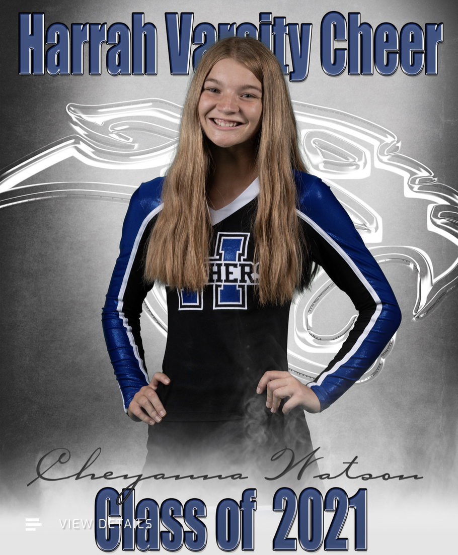 CheerHarrah's tweet photo. Senior Cheyanna Watson 💙🤍🖤 Cheyanna cheered in elementary and middle school then decided to focus on softball. For her senior year, she decided to kill it at both sports and is doing so beautifully! We are thrilled to have her back for her senior year! We love you Chey! https://t.co/7VUZwuuD3m