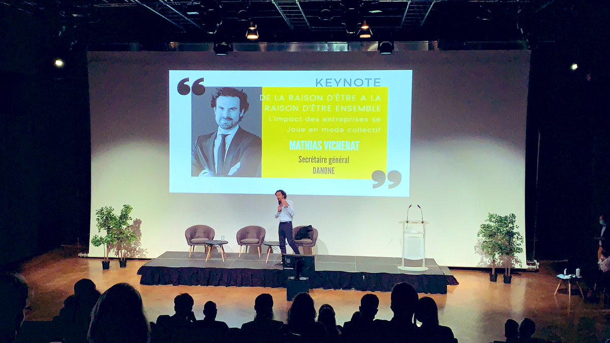 Beaboss_mag's tweet photo. Quel plaisir d’accueillir @MathiasVicherat, Secrétaire Général - @DanoneFR pour la 6ème keynote de l’après-midi « De la raison d’être à la raison d’être ensemble : L’impact des entreprises se joue en mode collectif » https://t.co/iJbFZ1Q1Pc
